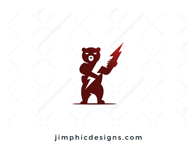 Electric Bear Logo bear branding design electric graphic design logo spark vector