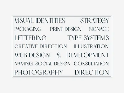 Laikin Studio Services Menu brand and identity brand design brand identity branding color colour palette design graphic design services menu type typography vintage visual identity