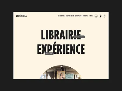 Librairie Expérience - Index animation book colors ex experience figma interface librairie marks typography ui webdesign