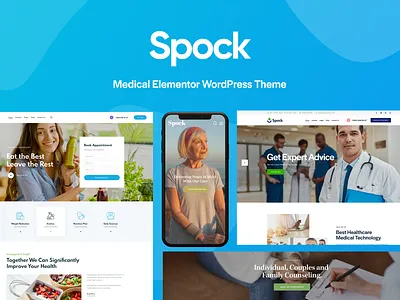 Spock - Medical Elementor Multi-skin WordPress Theme design illustration logo web design web development webdesign woocommerce wordpress wordpress theme wordpress themes