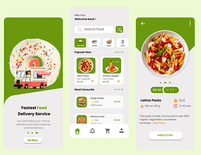 Food Delivery Mobile App UI Design app grap ui