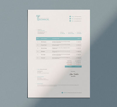 Project Invoice branding design graphic design invoice invoice template invoice word print invoice project invoice stationery