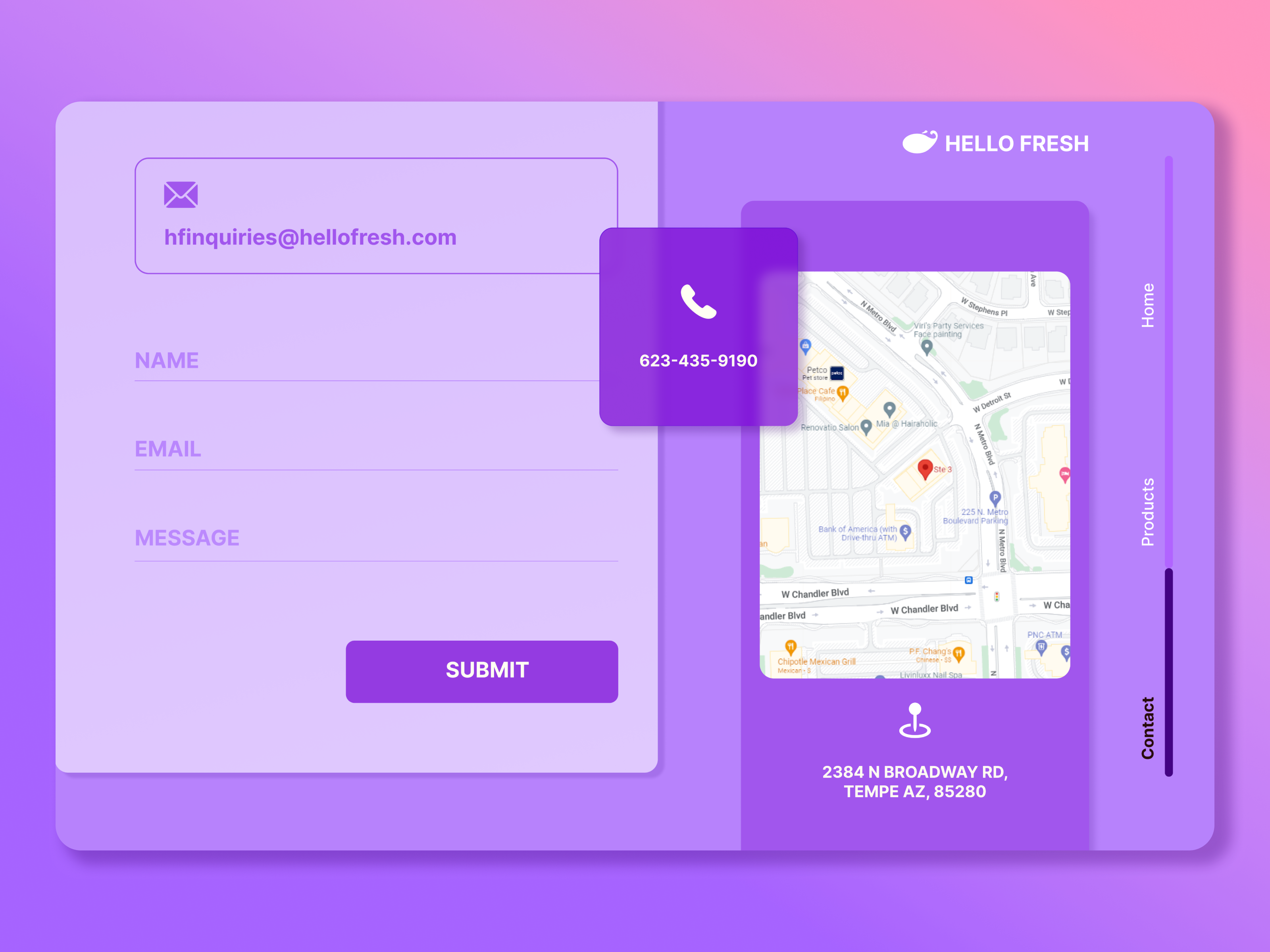 Example of Contact Us [Daily UI #028]