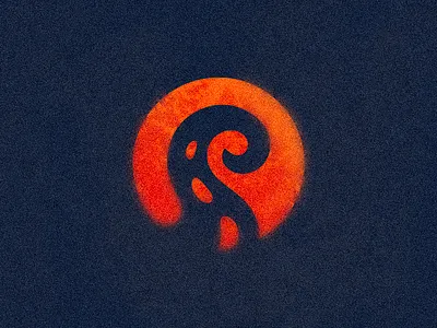 F ✦ Fictive / Squid Tentacle creature f fictional fire illustration logo logodesign logotype narrative ocean octopus sea spiral squid sun sunrise sunset swirl tentacle writing