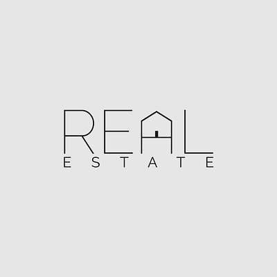 Real estate logo concept branding design home house illustration illustrator logo logo design minimalist real estate typography vector wordmark