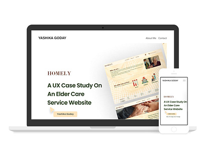 Homely - an elder care service case study design ui ux website