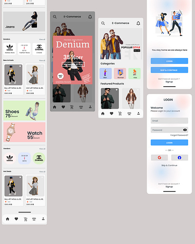 E-Commerce for Clothes and Accessories !! app design graphic design ui ux