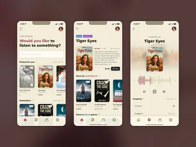 Audiobook 2022 for iOS app application design interface ios ui