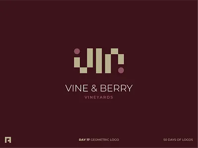 Day 17/50 branding daily logo daily logo challenge flat design geometric geometric logo logo logo design logotype type design typography vineyard wine
