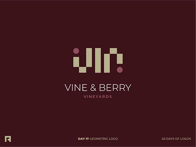 Day 17/50 branding daily logo daily logo challenge flat design geometric geometric logo logo logo design logotype type design typography vineyard wine
