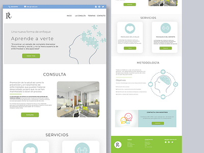Web de psicología sobre la salud y deporte. app design graphic design illustration ui ux vector
