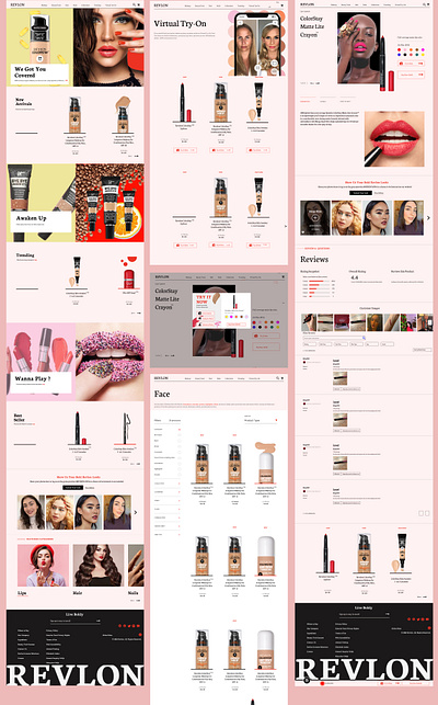 Make up Products, E-commerce Desktop view Design design graphic design ui vector