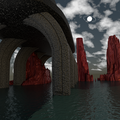 By the bridge... 3d design graphic design illustration