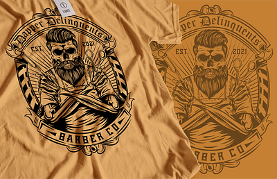 barber skull 3d animation app barber skull branding design esport graphic design illustration logo motion graphics ui ux vector