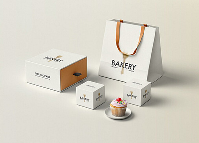 Free Bakery Branding Mockup PSD 3d animation branding design graphic design illustration logo motion graphics ui vector