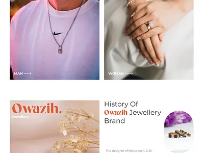 Owazih Jewelry eCommerce Website dark design development jewelry ui uiux ux web website webui