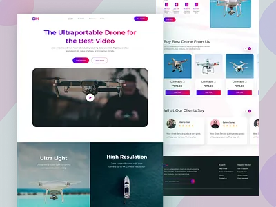 Drone Selling E-commerce Website 2022 creative design drone drone fly drone selling template design drone website e commerce website habib land landingpage online store product landing page product website quadcopter ui visual design website