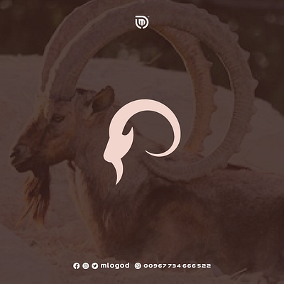 Modren Logo of Wild Mountain Goat. branding icon logo