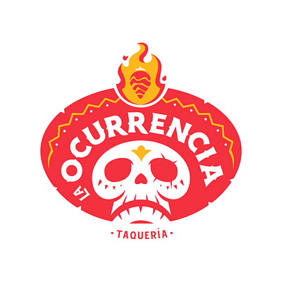 LA OCURRENCIA brand branding graphic design illustration lettering logo tacos vector