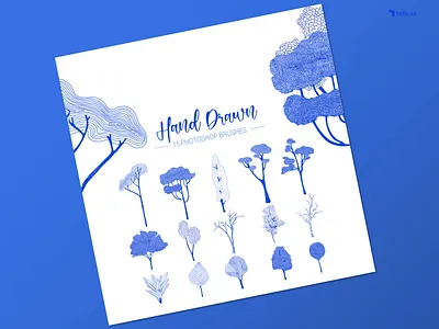 Hand-drawn Tree Brushes adobephotoshop architecture brush design graphic design photoshop trees