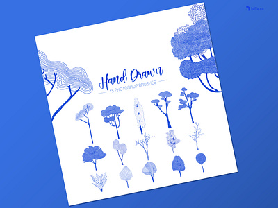 Hand-drawn Tree Brushes adobephotoshop architecture brush design graphic design photoshop trees