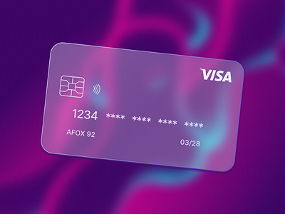 Glassmorphism Credit Card Concept card figma glass glassmorphism ui