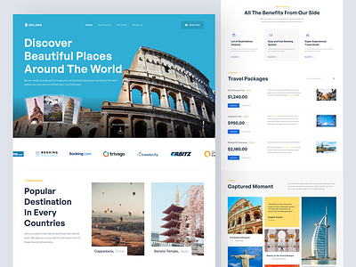 BOLANG - Travel Agency Website adventure camping flight hiking landing page landing page design tourist travel travel agency travel agent travel guide traveller travelling trip ui ux vacation web design website website design