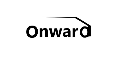 Driverless Car - Onward autonomous design driverless icon logo onward typography vector