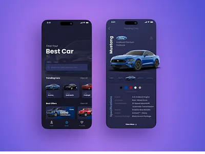 Car Detail View Design..! branding car booking car detail view detail view ios app iphone 14 mockup ui usuabilty ux visual design