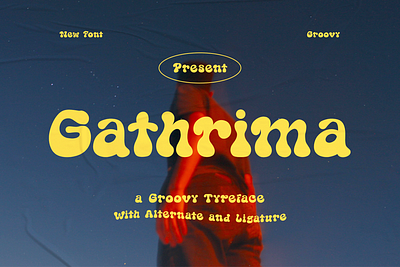 Gathrima – A Groovy Typeface apparel branding design display groovy illustration logo modern poster quotes ui