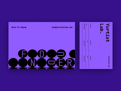 Business Card Exploration "Purple" (2022) business card playful