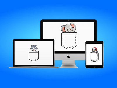 Pocket Animals SVG cut files animal svg cute animal svg jungle animals svg safari animals svg svg vinyl cut files