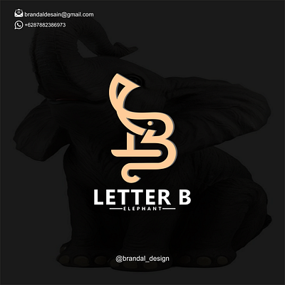 letter b and elephant 3d animation branding design elepehan graphic design illustration logo motion graphics typography ui ux vector