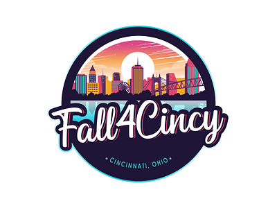 Fall4Cincy Business Logo Design brand design brand logo branding design graphic design graphic designer illustration landscape landscape logo logo logo design logo for business logo illustration