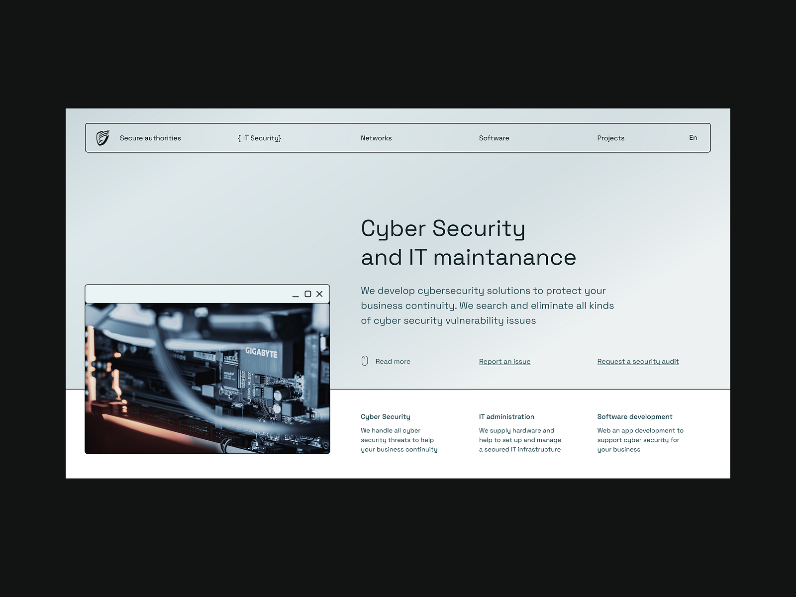 CyberSecurity website: Key visual #5 by Dmitry Chernov on Dribbble
