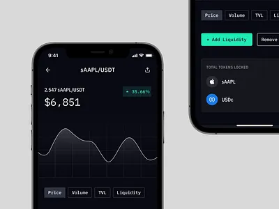 🪙 Crypto Trading App animation bitcoin chart crypto crypto trading dashboard ethereum feed filter finance interactions ios liquidity list listing pools sorting stocks trading ui