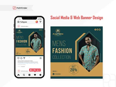 Social Media & Web Banner Design fashion graphic design social social media post design web web banner