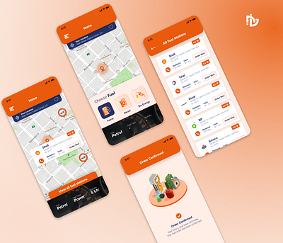 Fuel delivery App Ui design app app design app ui appui design illustration ui uiux