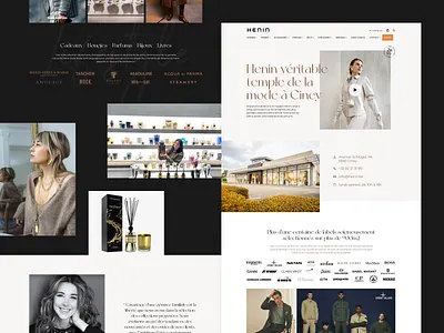 Henin - Fashion eCommerce - About page about page accessories beige black clothes e commerce fashion jewelry landing page men minimalist mode perfume shop shopify ui ux web design website women