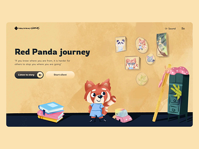 Red Panda Journey // Website & Illustrations animation blacklead blacklead studio book children design development illustrations mobile product red panda responsive screens story ui ux web website