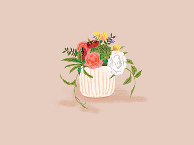 Flowers Arrangement drawing graphic design illustration