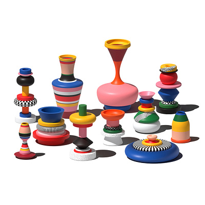 Objects V1 3d andrew footit design illustration product render vases