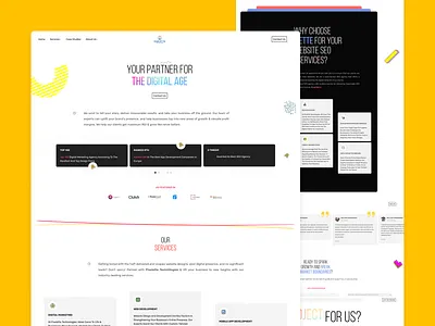Website Redesign: Pixelette Technology agency blockchain branding crypto data design digital figma help landing page marketing services tech technology ui uiux website