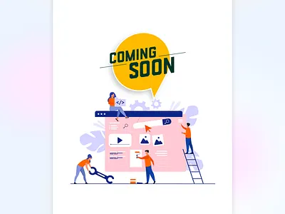 Download premium XD/image of coming soon popup abstract gradient