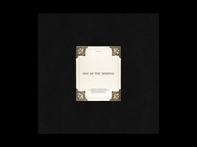 "One Of The Missing" art book contemporary design graphic design illustration minimal minimalism modernism monochrome photoshop poster poster art poster design print screen print simple type typography zine