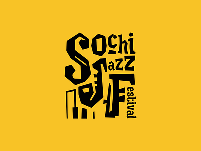 Sochi Jazz Festival brand branding design festival font identity jazz letter logo logotype music piano saxophone sochi sun yellow