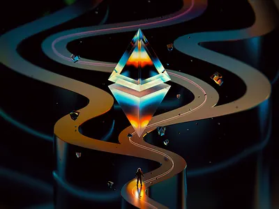 ETH-11-11 adventure blender btc crypto diamond eth ethereum explorer glass glossy illustration nft pass wantline