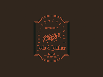 Fedo & Leather 2017 brand branding bull cow crafted design fedo font hand identity illustration leather letter logo logotype pattern