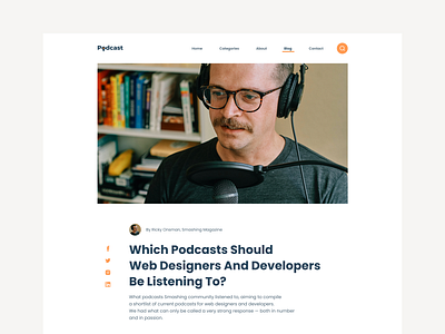 Podcast Plarform 🎙️ blog branding design graphic design halo lab landing news podcast podcast platform typography ui web design website