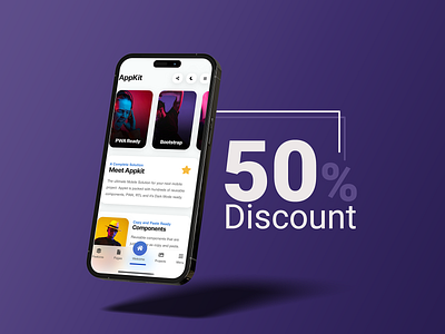 Get 50% OFF on AppKit | Mobile Kit & PWA Template - App Template android app app template design discount envato gradient gradient background ios iphone mobile mobile template modern app offer sidebar themeforest ui ux webdesign webdevelopment